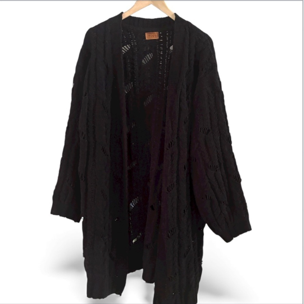 POL Chenille Open Knit Cardigan NWOT - Picture 2 of 3